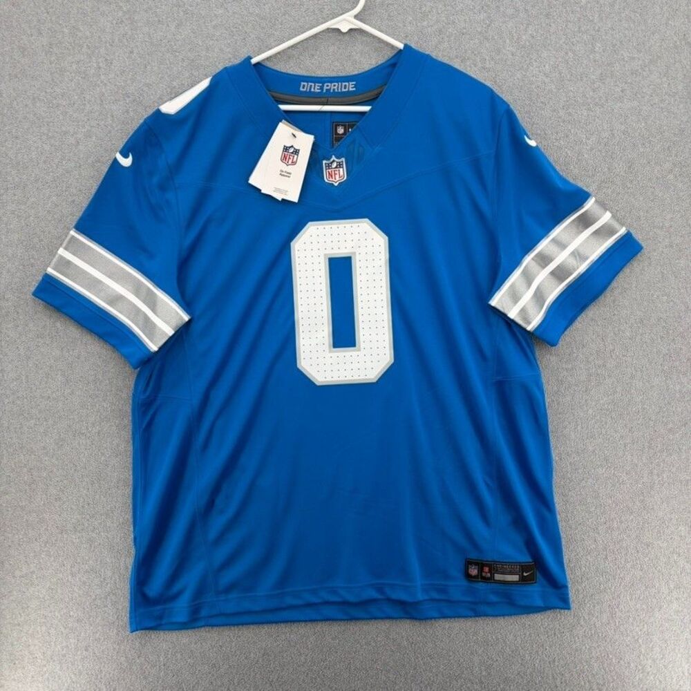 New Nike Men’s Detroit Lions Jahmyr Gibbs #0 Football Blue Home Jersey XL/XXL